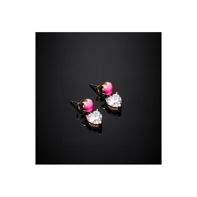 Chiara Ferragni Heart Pink Neon Heart Earrings J19AWD03