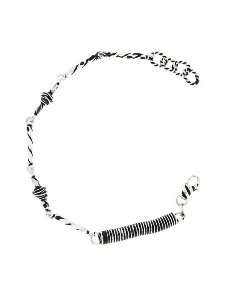 Giacomo Burroni bracciale Indomitus rigido argento con nodi BC0309