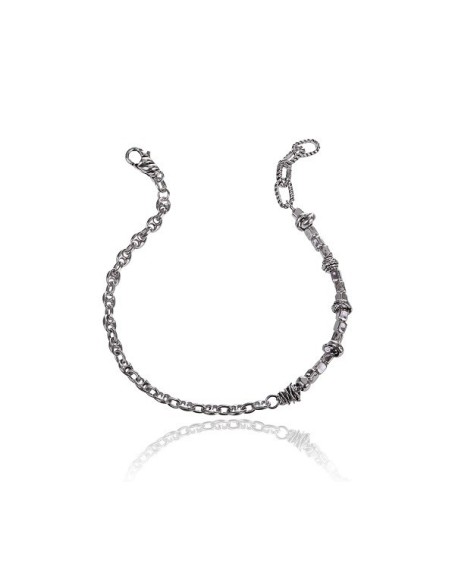 Giacomo Burroni bracciale uomo Indomitus catena a maglia MBC0023