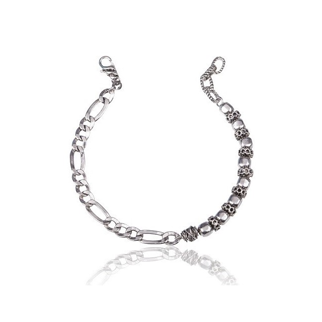 Giacomo Burroni man bracelet Indomitus with nuggets MBC0030