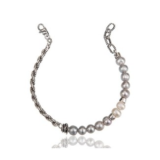 Giacomo Burroni Herrenarmband Indomitus mit Perlen MBC0053