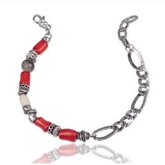 Giacomo Burroni Indomitus man bracelet with stones MBC0044