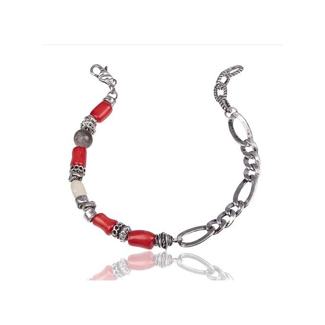 Giacomo Burroni Indomitus Herrenarmband mit Steinen MBC0044