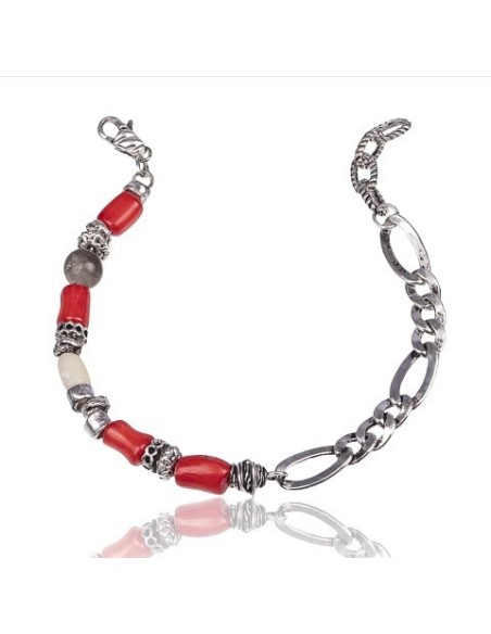 Giacomo Burroni bracciale uomo Indomitus con pietre MBC0044