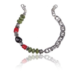 Giacomo Burroni Indomitus Herrenarmband mit Steinen MBC0046