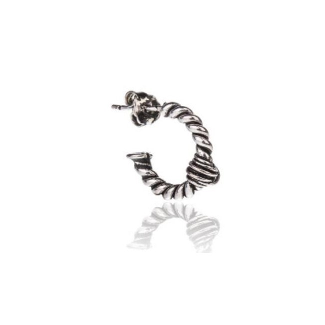Giacomo Burroni man single earring Indomitus knot circle E0021