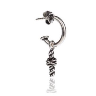 Giacomo Burroni man single earring Indomitus knot pendant E0019