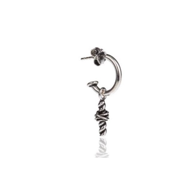 Giacomo Burroni man single earring Indomitus knot pendant E0019