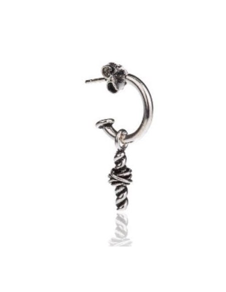 Giacomo Burroni man single earring Indomitus knot pendant E0019