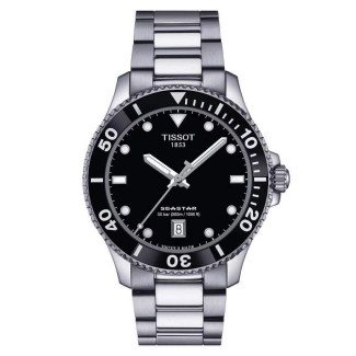 Tissot Seastar1000 quartz watch black steel T1204101105100