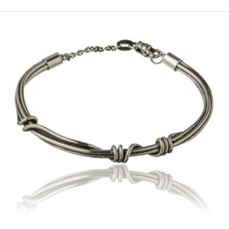 Giacomo Burroni rigid silver Indomitus bracelet BC0071