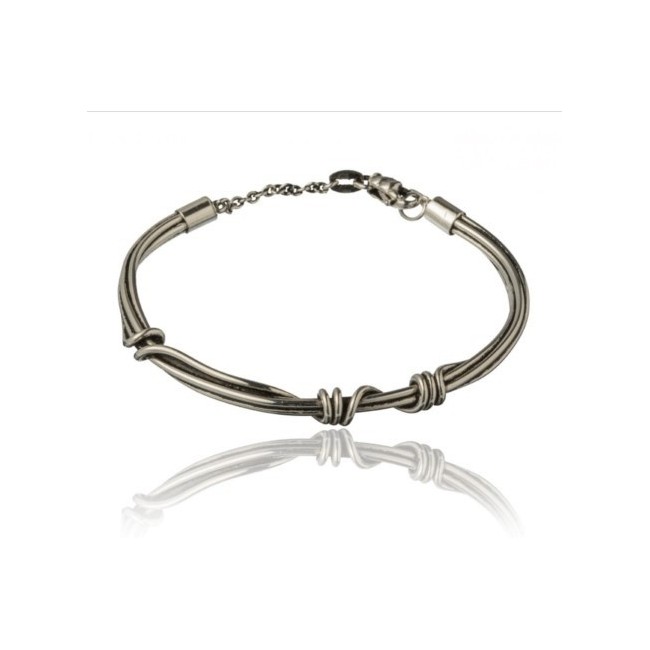 Giacomo Burroni rigid silver Indomitus bracelet BC0071