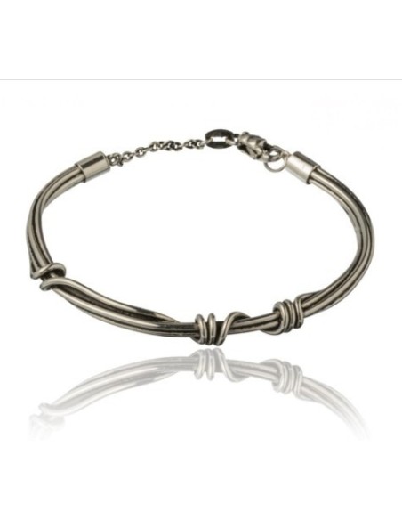 Giacomo Burroni bracciale Indomitus rigido argento BC0071