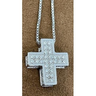 Collana Salvini I Segni Croce con diamanti laterali - 20005870 2