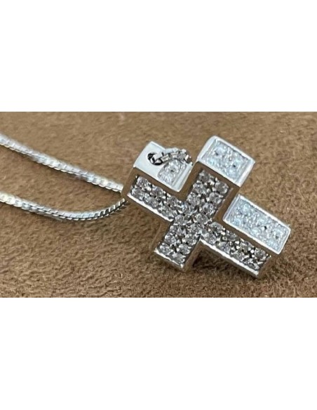 Salvini I Signs Cross necklace with side diamonds - 20005870