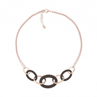 Collana Pesavento Polvere di Sogni rosè maglie ovali WPLVE1160