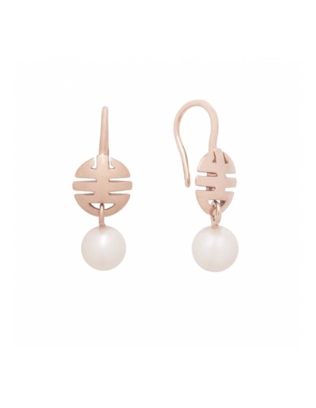 Mimì OgniBene pendant earrings in pink gold and white pearl