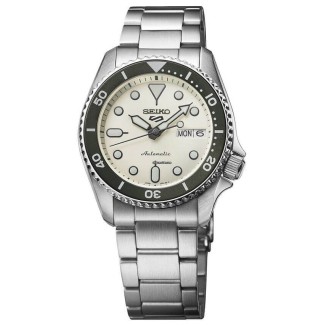 Seiko5 Sports automatische weiße Herrenuhr SRPK31K1