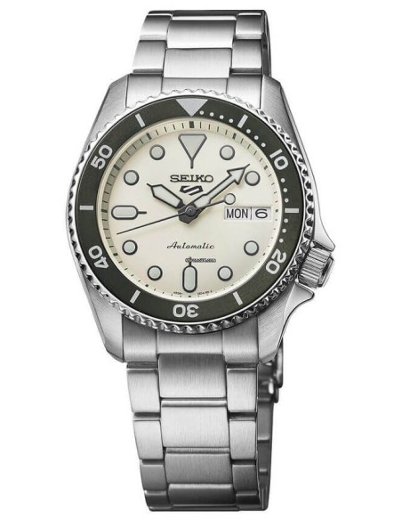 Seiko5 Sports automatische weiße Herrenuhr SRPK31K1