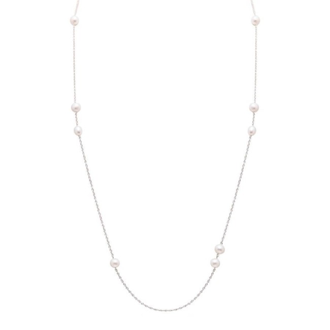 Collana Mimi Nagai in argento e oro rosa con perle bianche