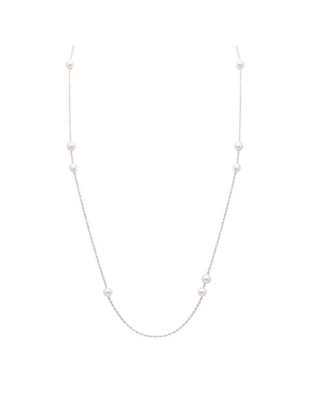 Mimi Nagai necklace in silver and rose gold with white pearls