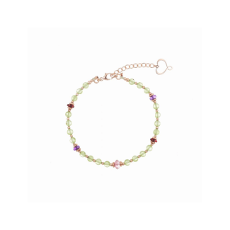 Maman et Sophie women's bracelet green and purple stones BRISF2PR