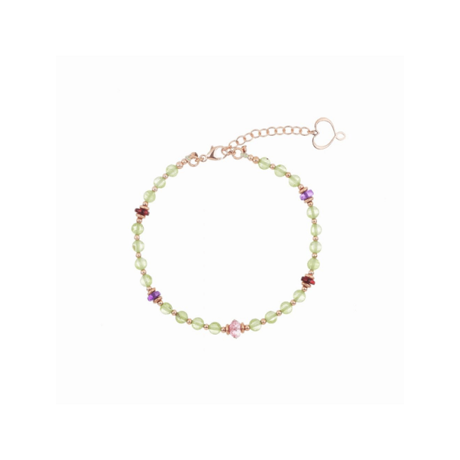 Maman et Sophie women's bracelet green and purple stones BRISF2PR