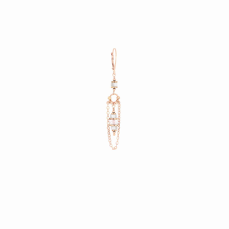 Maman et Sophie rose and mother-of-pearl pendant earring ORDEC10P