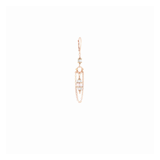 Maman et Sophie rose and mother-of-pearl pendant earring ORDEC10P