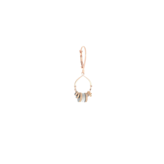 Pink and white Maman et Sophie pendant earring ORDEC1A0