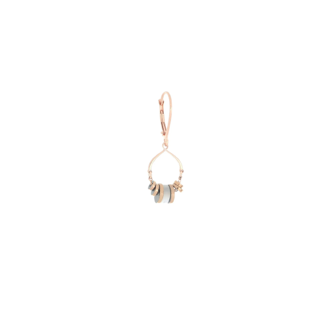 Pink and white Maman et Sophie pendant earring ORDEC1A0
