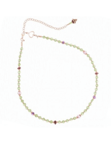 Collana donna Maman et Sophie rosè con pietre verdi e viola GCISF2PR