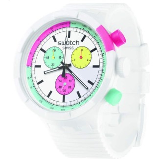 Swatch Chrono Uhr The Purity Of Neon – SB06W100
