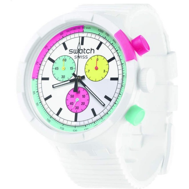 Orologio Swatch Chrono The Purity Of Neon - SB06W100
