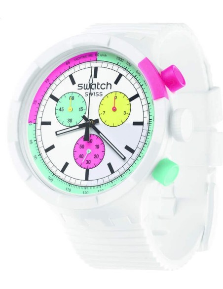Swatch Chrono Uhr The Purity Of Neon – SB06W100