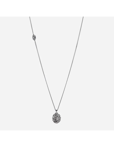 Halskette mit ovalem Maria und Luisa-Anhänger aus Silber CA0134/S