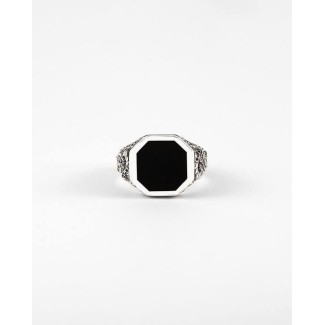 Nove25 Herrenring mit schwarzem Achat Romeo N25ANE00477