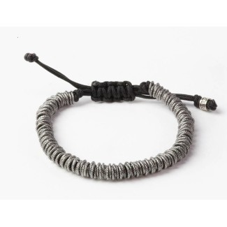 Nove25 Torchon-Armband mit kleinen Kreisen und Seil N25BRA00328