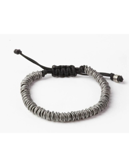 Nove25 Torchon-Armband mit kleinen Kreisen und Seil N25BRA00328