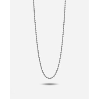 Nove25 silver rope necklace 60cm N25COL00024