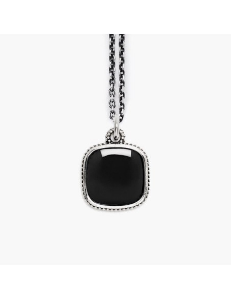 Nove25 collana pendente agata nera N25COLPO167