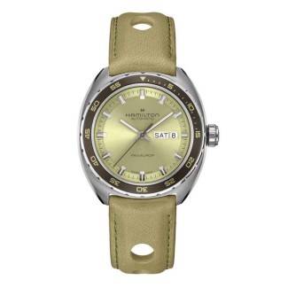 Orologio Hamilton Pan Europ Day Date Auto verde salvia - H35445860
