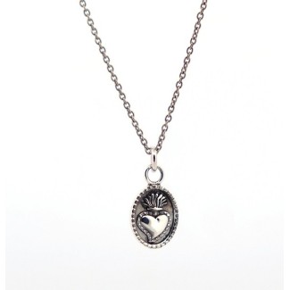 Nove25 ex voto heart pendant necklace with N25COL00256 medal