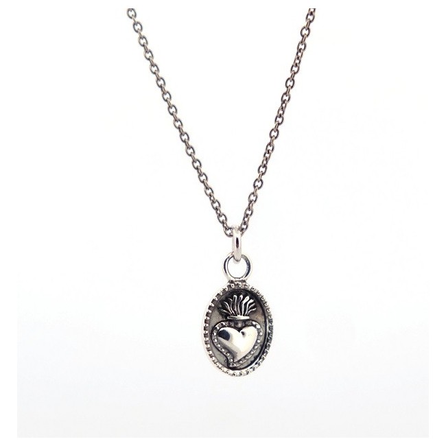 Nove25 ex voto heart pendant necklace with N25COL00256 medal