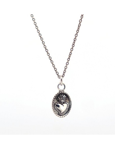 Nove25 ex voto heart pendant necklace with N25COL00256 medal