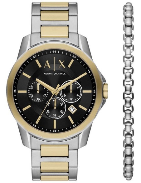 Armani Exchange Banks two-tone watch and bracelet - AX5651