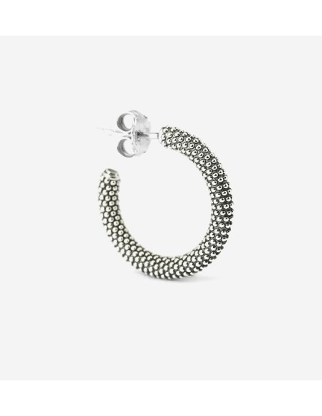 Nove25 medium dotted single circle earring N25ORE00420