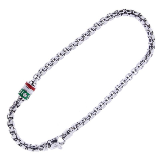 Bracciale Salvini Funky in argento con diamante e smalto ticolore