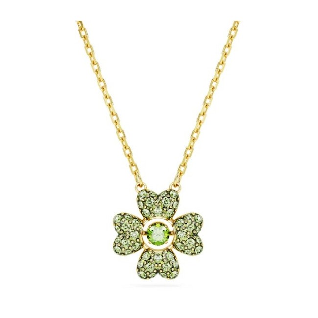 Collana Swarovski Idyllia quadrifoglio verde - 5671144