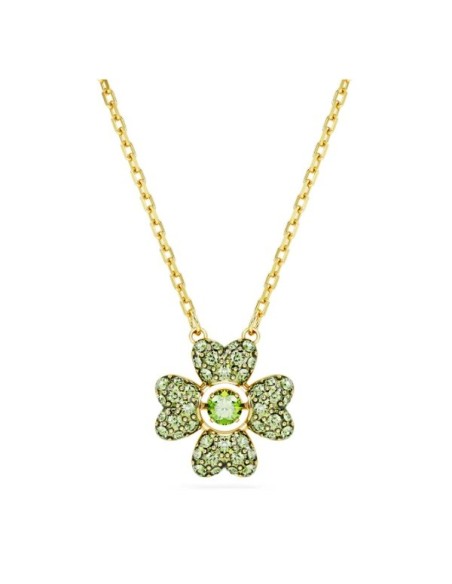 Swarovski Halskette Idyllia grünes vierblättriges Kleeblatt – 5671144